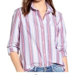 Anthropologie Blouse Grayson Jasmine Hero striped button down Size 4